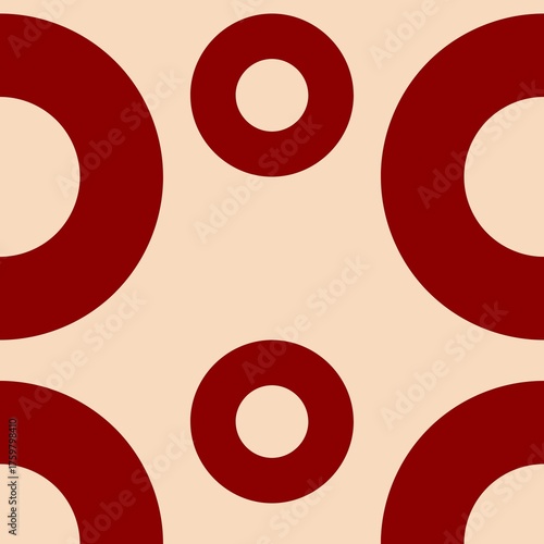 Diseño minimalista con círculos rojos grandes sobre fondo beige
Patrón moderno con círculos rojos grandes sobre fondo beige. Ideal para papelería, empaques, textiles o fondos de diseño digital.