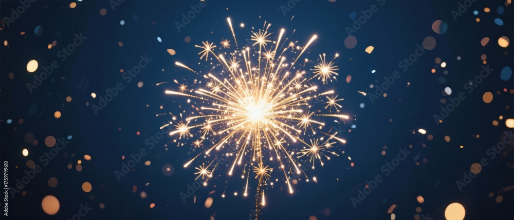 Obraz premium Sparkler in Night Sky