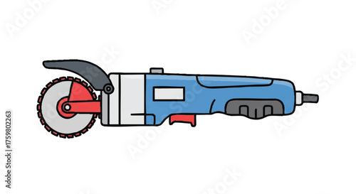 Fabric cutting rotary tool outline icon vector