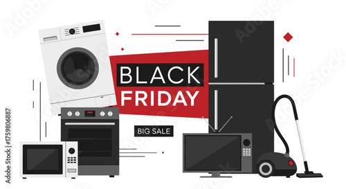 Black Friday big sale on major home appliances and electronics
