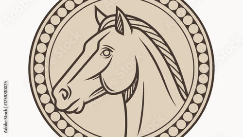 Vintage Horse Head Emblem profile