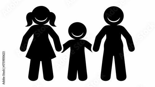 Happy family holding hands evokes love, unity, and togetherness for family values campaigns, parenting resources, and adoption support materials