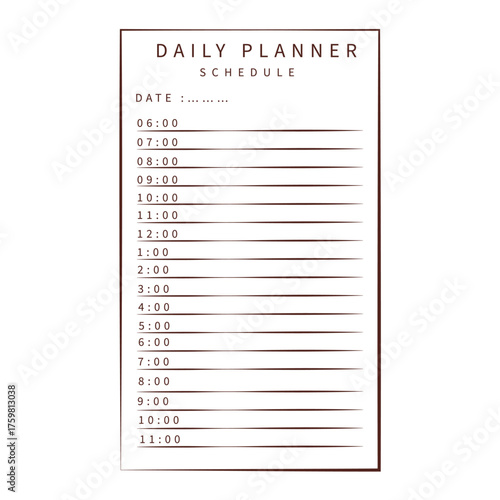 Minimal Daily Planner Template – Productivity Layout