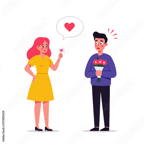 Mans Romantic Gesture Rejected by Unimpressed Woman.