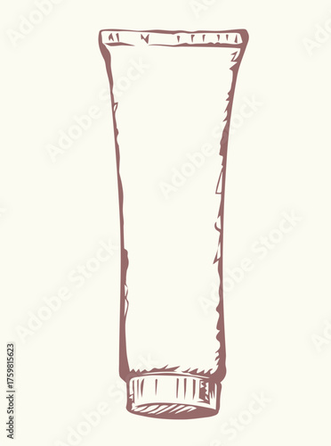 Tooth paste. Vector sketch drawing