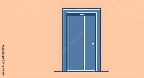elevator door, lift door, metal door, modern building, elevator interior, vector illustration, metallic surface, automatic doors, sliding doors, floor indicator, stainless steel, reflection, architect