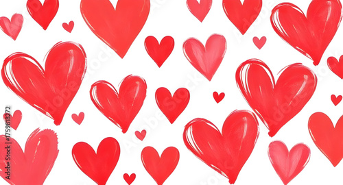 red hearts, sketch hearts, hand-drawn hearts, heart pattern, love background, romantic design, valentine theme, doodle hearts, cute background, abstract hearts, seamless pattern, artistic sketch, red 