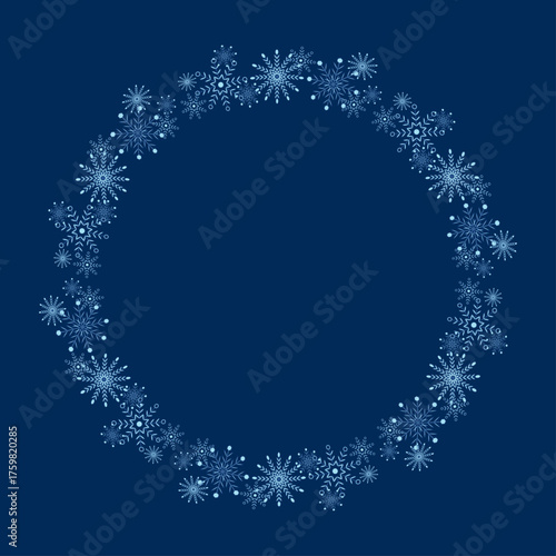 Christmas frame for gift cards, winter holiday invitations.