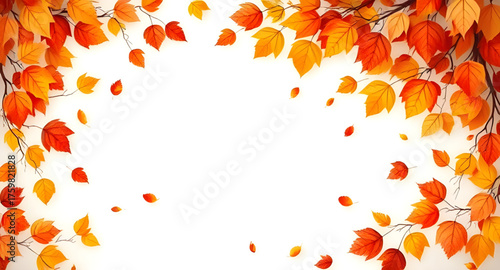 Leafy background vector, Orange and yellow leaves, Red autumn foliage, Autumn wind background, Autumn abstract art, Autumn decorative design, Autumn harvest theme, Fall nature wallpaper, Autumn countr