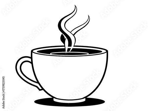 hand holding mug, warm hands coffee, steam rising mug, hot coffee warning, aromatic coffee art, coffee scent lines, top view coffee, overhead mug shot, saucer and spoon, classic coffee set, teacup sty