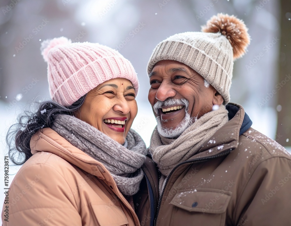 Fototapeta premium Lachendes Seniorenpaar