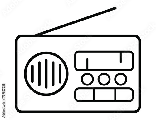 radio icon vector illustration
