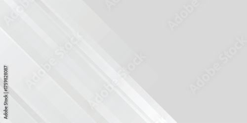 Diagonal grey gradient lines background. Abstract silver stripes wallpaper. Abstract gray tech backdrop. Elegant Oblique gris texture for graphic design. Vector eps 10