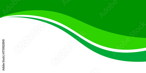Abstract minimal background with green gradient. Dynamic wave banner background with soft green color. vector