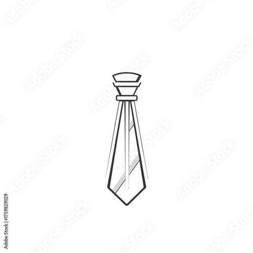 Illustration of a tie, a symbol of formality and professional attire, isolated on a white background.