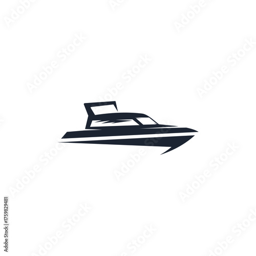 Speed boat logo design template. illustration vector, suitable for your design need, logo, illustration, animation, etc.