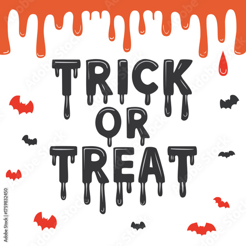 A Halloween-themed graphic with dripping 