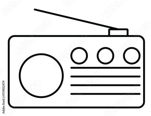 retro radio vector illustration