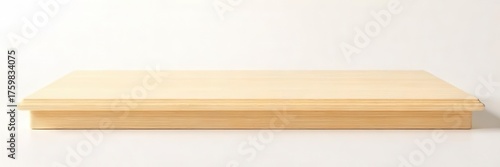 Smoothly planed sliver of light wood, clean edges , blonde wood, woodworking