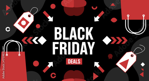 Black Friday Deals graphic banner for seasonal retail sales and shopping promotion
