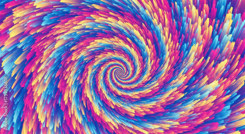 Abstract Swirl of Vibrant Colors Creating a Dynamic and Mesmerizing Visual Effect, Representing Energy, Movement, and Artistic Expression in a Modern Design