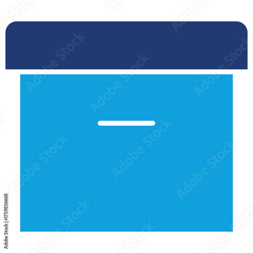 Archive Flat Blue Icon