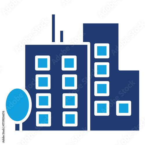Office Flat Blue Icon