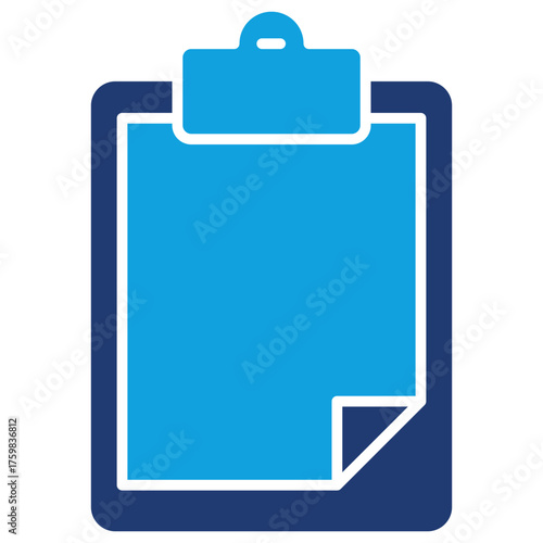 Clipboard Flat Blue Icon