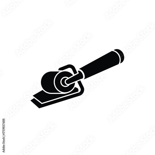 Professional tile grout roller tool for seamless finishing application silhouette