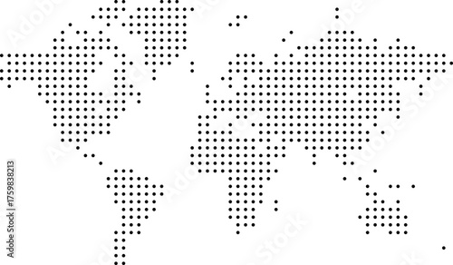 Digital global dotted vector world map