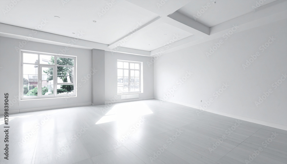 Fototapeta premium White empty interior 3d illustration 4