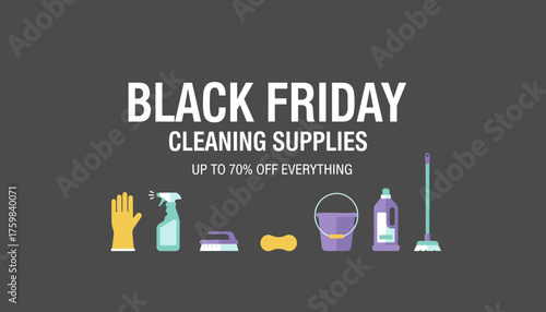 Black Friday sale on cleaning supplies with discounts up to 70 off everything