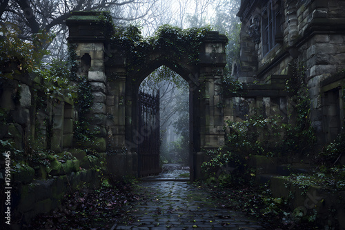 Exploring Dark Romanticismand Haunting Imagery in Gohic Literature Artworks