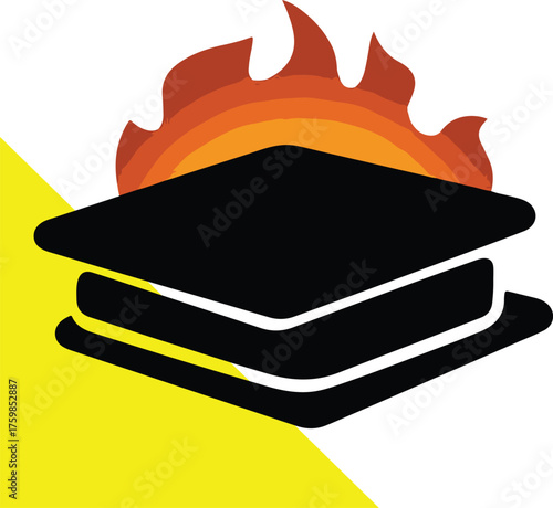 Burning books illustration showcases the dangers of censorship and knowledge suppression