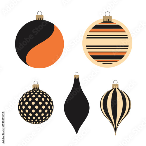 Halloween themed decorative baubles for festive holiday celebrations.