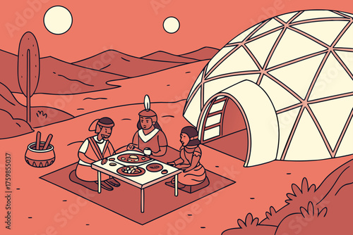What if the first Thanksgiving had taken place on Mars?
