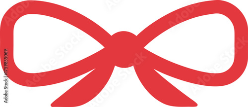 Elegant Bow Knot Isolated Icon Vector