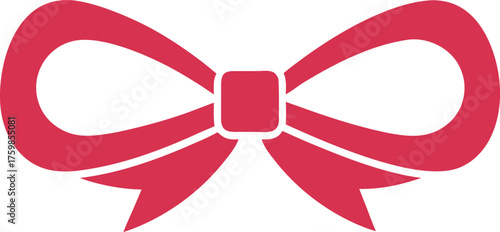 Simple Ribbon Bow Graphic Illustration