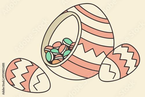 Easter eggs filled with stuffing instead of candy.