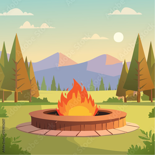 Fire pit clipart