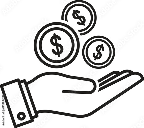 A hand offering currency depicting financial gain and wealth management