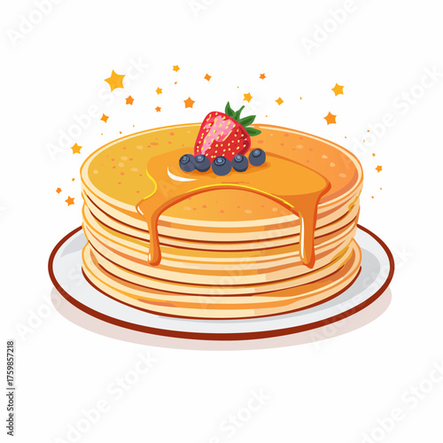 Pancake graphic clipart design