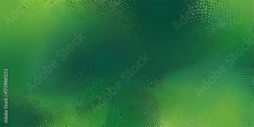 The green grunge texture features an abstract digital halftone pattern with a subtle light blue grid element, ideal for a technology or business backdrop illustration