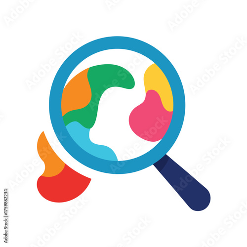 Magnifying Glass Abstract Graphic