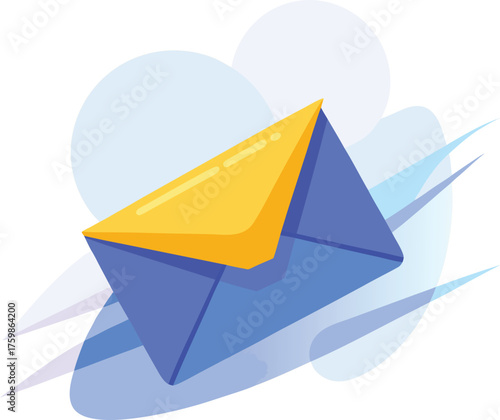 Envelope with Flying Notification Vector Icon on White Background – Messaging, Email Alerts, Notifications, Apps, Websites, and UI Design