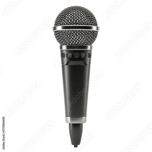 Professional Dynamic Microphone on Transparent Background
