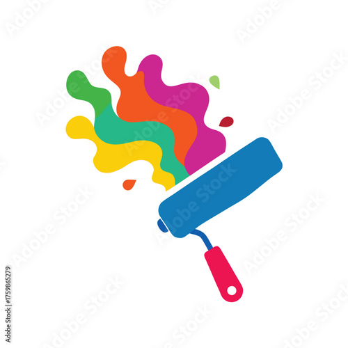 Paint Roller Abstract Stroke Vector
