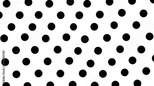 Black polka dots pattern isolated on white background