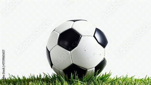 Soccer Ball Banner, Football on White, Minimal Sports Design