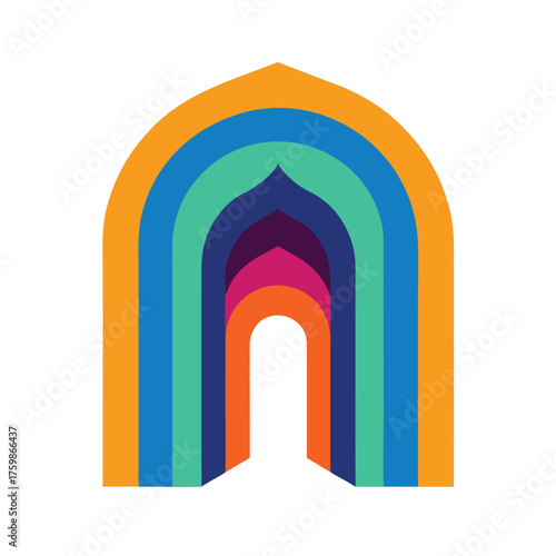 Symmetrical Archway Abstract Portal